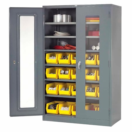 Global Industrial Industrial Storage Cabinet, 78 in H, 48 in W, Gray 239385